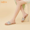 Safiya/索菲娅 2023夏季新品少女风闲适假日民族风珍珠水钻外穿平底凉拖 SF32110057 商品缩略图11