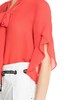 AVA 红色荷叶边袖系带雪纺上衣 2352 商品缩略图4