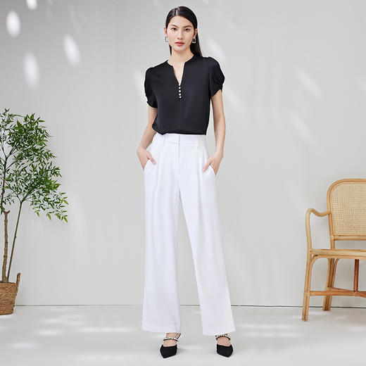 EITIE爱特爱夏季新款时尚大方舒适显瘦通勤衬衫女7009709 商品图3