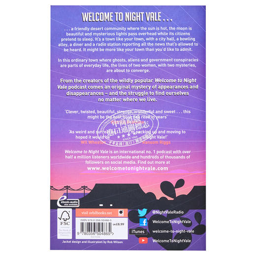 预售 【中商原版】欢迎来到夜谷 Welcome to Night Vale A Novel 英文原版 Joseph Fink Jeffrey Cranor 商品图1