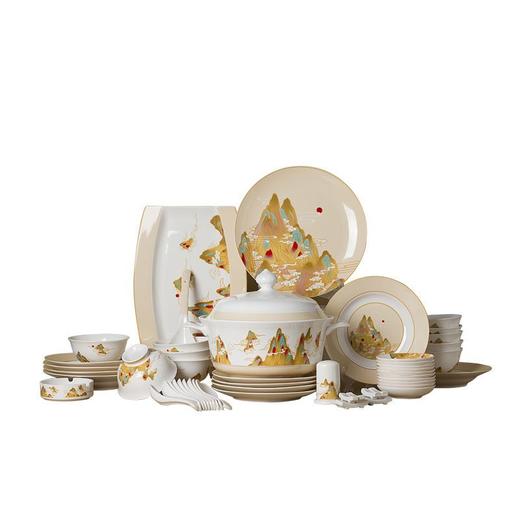 一整套国潮陶瓷景德镇创意礼盒装餐具套装国潮陶瓷碗碟筷创意家用 商品图4