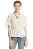 SUMMER & SAGE 白色镂空亮泽上衣 2479 商品缩略图0