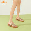 Safiya/索菲娅 2023夏季新品波西米亚爱心闪钻休闲坡跟露趾一字拖鞋SF32110407 商品缩略图1