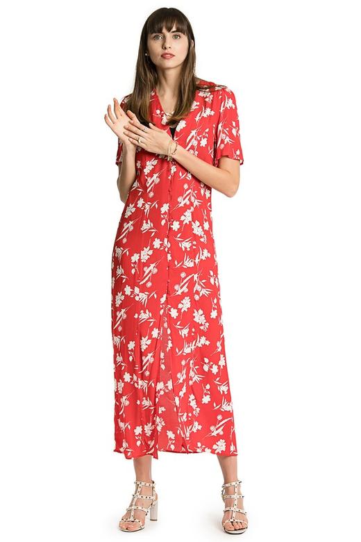 ZARA 两穿式红色印花连衣裙 2563 商品图0