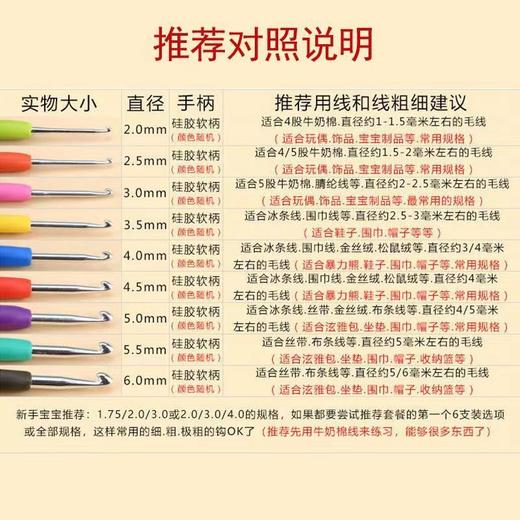 编织工具软柄钩针套装手工diy毛线自编包包毛衣单头双头超细勾针 商品图4