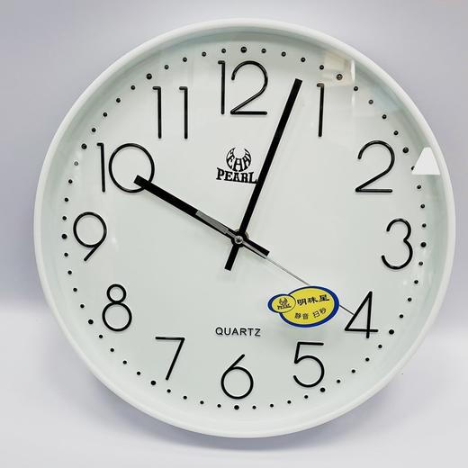 明珠星PW601圆形石英钟挂钟钟表直径30.5cm一个 商品图1