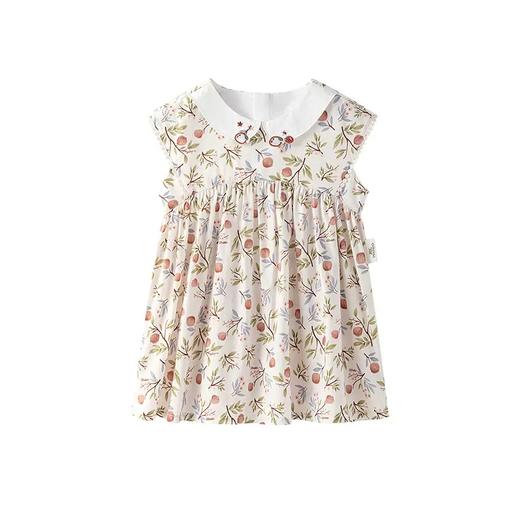 英氏纯棉短袖连衣裙23夏季新款无袖碎花长裙宝宝裙子YRLCJ2P387A 商品图5