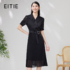 EITIE爱特爱夏季新款优雅收腰显瘦褶皱裙摆连衣裙7007750 商品缩略图0