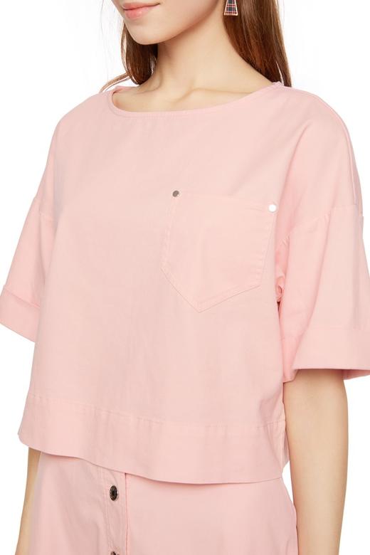 SUMMER & SAGE 简约休闲粉色短上衣 6490 商品图2