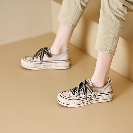 时尚韩版，透气系带真皮板鞋KFY-32114 商品图9