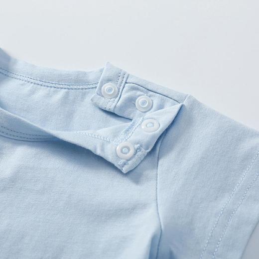 夏季薄款婴儿短袖爬服冰丝连体衣服包屁衣奥代尔三角哈衣 商品图2