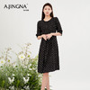 【商场同款】阿菁娜黑色波点设计感茶歇长裙A28X212078 商品缩略图3