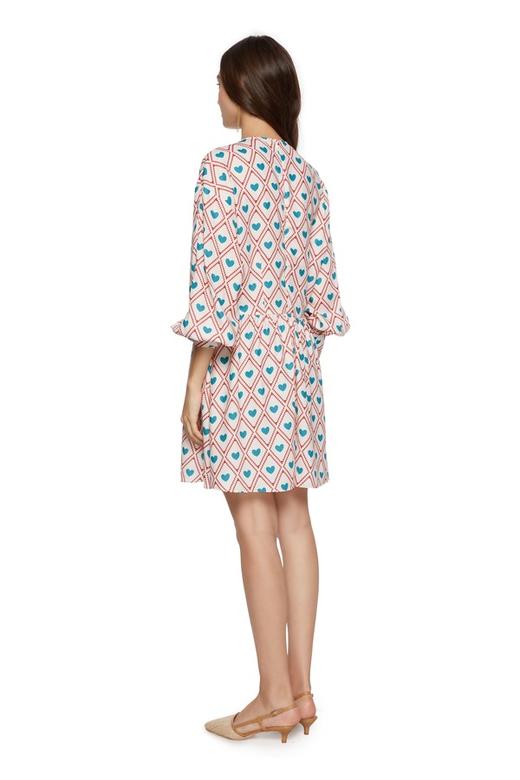 SUMMER & SAGE 几何爱心印花系带连衣裙 7068 商品图1