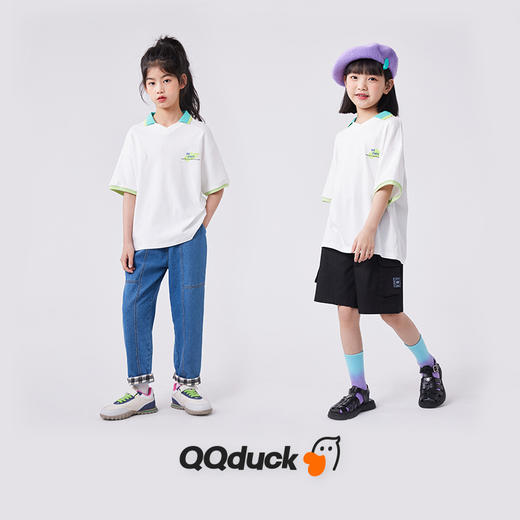 【清仓捡漏】【120-160】男女童凉感短袖POLO衫上衣可可鸭（纯棉） 商品图3