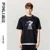 PINLI品立春季新款男士纯棉体恤印花短袖休闲T恤BG231111011 商品缩略图1