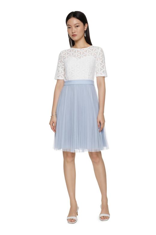 AVA 半透明拼色连衣裙 7094 商品图0