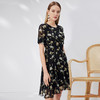 EITIE爱特爱时尚优雅法式印花大方圆领a字连衣裙显瘦通勤夏新款B07156 商品缩略图2
