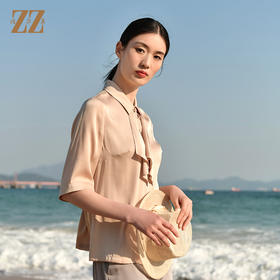 佐尔美夏季新款 桑蚕丝真丝弹力双乔衬衣女E32CS11