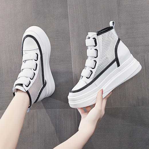 百搭内增高高帮网面透气，厚底运动休闲KFY-2010-27 商品图6
