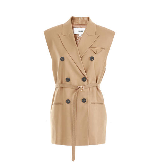 VIMAGE纬漫纪夏季新款百搭马甲简约修身薄外套V1903510 商品图6