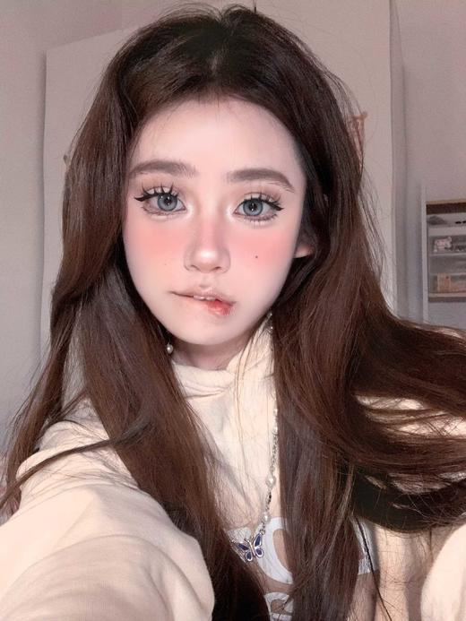 【大直径】PUFF GIRL-银海珍珠-14.5mm【年抛蓝 0-800度 含525/575】 商品图1