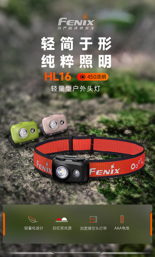 Fenix菲尼克斯HL16头戴式强光超亮户外专业越野跑头灯 商品图1