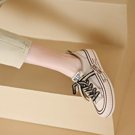 时尚韩版，透气系带真皮板鞋KFY-32114 商品图5