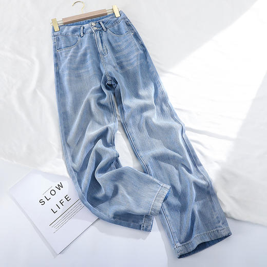 【HEY+JEANS】 窄版天丝港风 牛仔阔腿裤 拖地裤 2205# 商品图8
