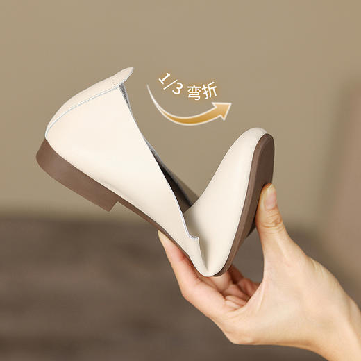 ZHR单鞋女2023春季新款V型浅口显瘦通勤时尚平底鞋软底一脚蹬女鞋 商品图8