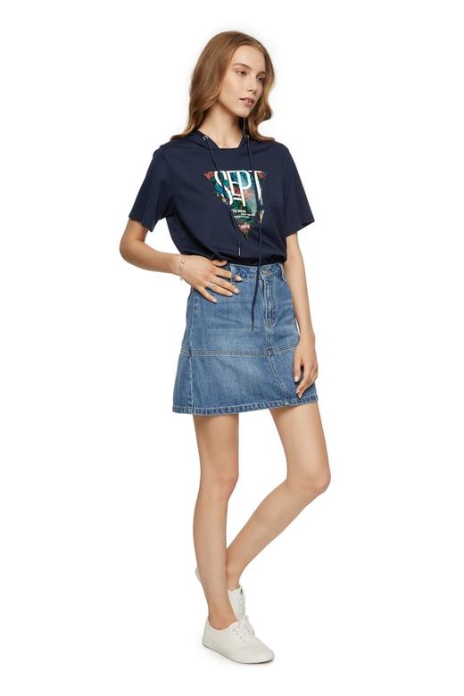 SUMMER & SAGE 字母印花连帽T恤 7204 商品图4