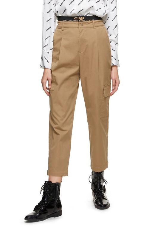 Kai & Kiera 字母高腰插袋工装裤 8941 商品图0