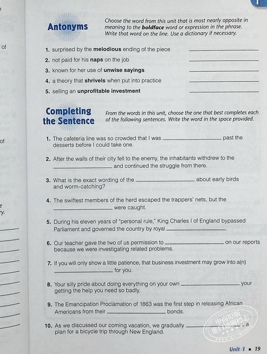 【中商原版】Vocabulary Workshop 2022 Student Edition Grade8 Level C词汇工作坊学生书八年级 英文原版进口教材教辅参考书 商品图5