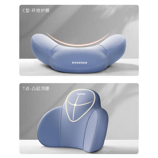 「记忆棉内芯！五色可选」汽车头枕腰靠车载记忆棉靠垫腰垫靠背腰枕车用护颈枕汽车装饰 商品图3