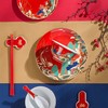 国潮风陶瓷餐具结婚礼物乔迁新居礼物餐具碗盘国风中式中国红 商品缩略图1