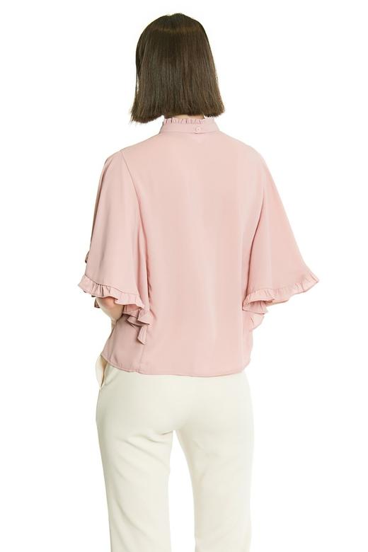 OSA欧莎 系带领结雪纺上衣 3103 商品图2