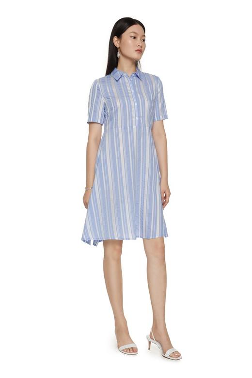 Lia Shade 设计感条纹衬衫裙 7101 商品图7