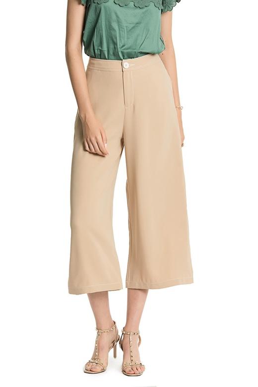 YI ZHUO一琢 杏色雪纺阔腿裤 2529 商品图0