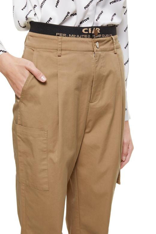 Kai & Kiera 字母高腰插袋工装裤 8941 商品图3