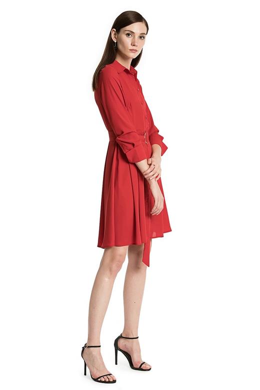 EMC亿美丞 红色A字型衬衫裙 2141 商品图2