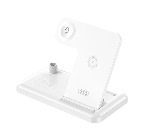 XO-WX033 
Apple Watch(地心引力） +15W手机+TWS+1代电容笔 折叠 LED氛围灯 四合一多功能桌面无线充黑色/白色 商品图2