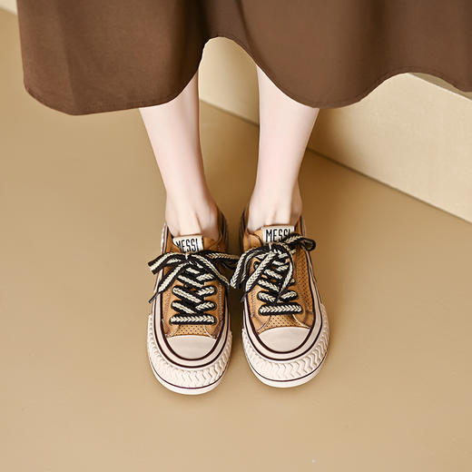 时尚韩版，透气系带真皮板鞋KFY-32114 商品图10
