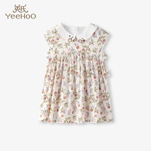 英氏纯棉短袖连衣裙23夏季新款无袖碎花长裙宝宝裙子YRLCJ2P387A 商品图1