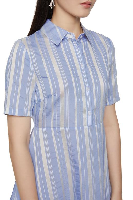 Lia Shade 设计感条纹衬衫裙 7101 商品图5