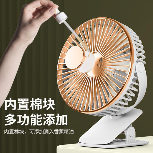 2023新款USB香薰可定时夹子风扇学生宿舍学生便携式办公宿舍夹扇 商品图1