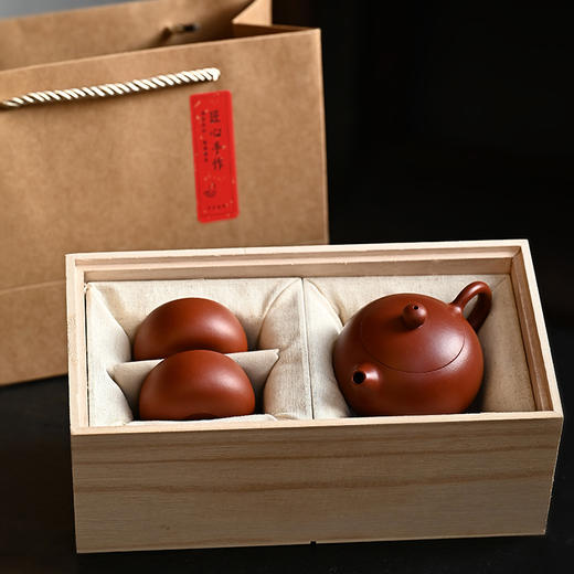 一壶2杯的朱泥大红袍 西施紫砂套组  两款可选 商品图5