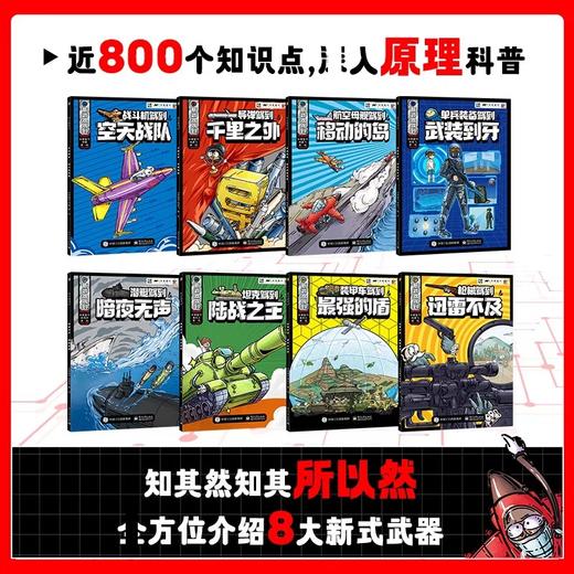 新武器驾到全套8册 JST军事武器大百科中国儿童军事百科全书启蒙认知早教书6-10岁以上漫画书籍小学生一年级阅读课外书科普类图书 商品图2