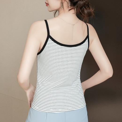 风仪玉立 吊带背心(VIP) 显瘦条纹夏季小吊带背心女外穿修身美背内搭打底上衣 商品图1