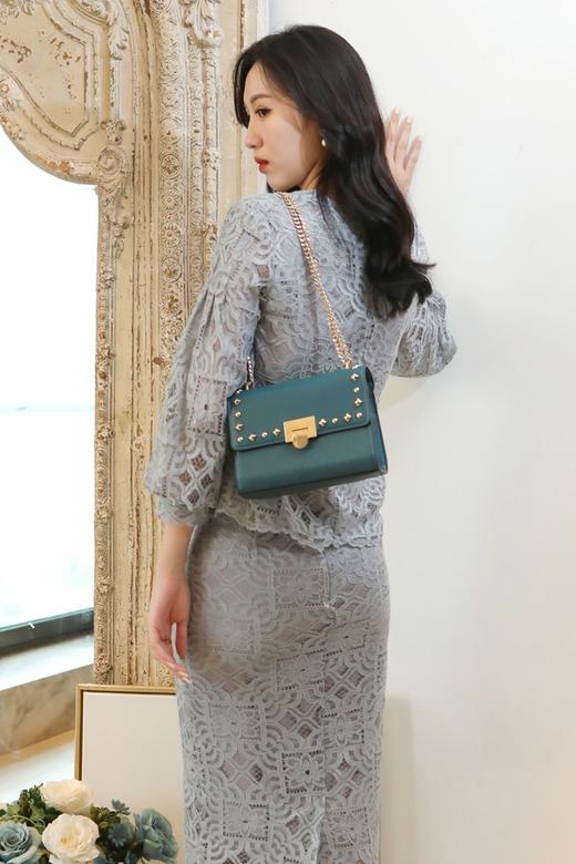 YI ZHUO一琢 灰色钩花镂空上衣 2526 商品图3