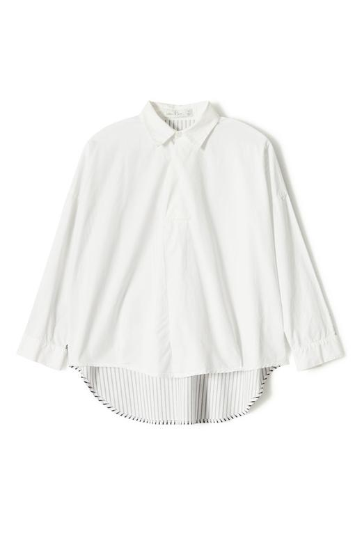 SUMMER & SAGE 条纹拼接褶裥衬衣 6501 商品图4