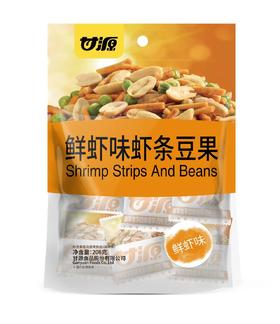 甘源袋装鲜虾味虾条豆果208g（6940188801584）